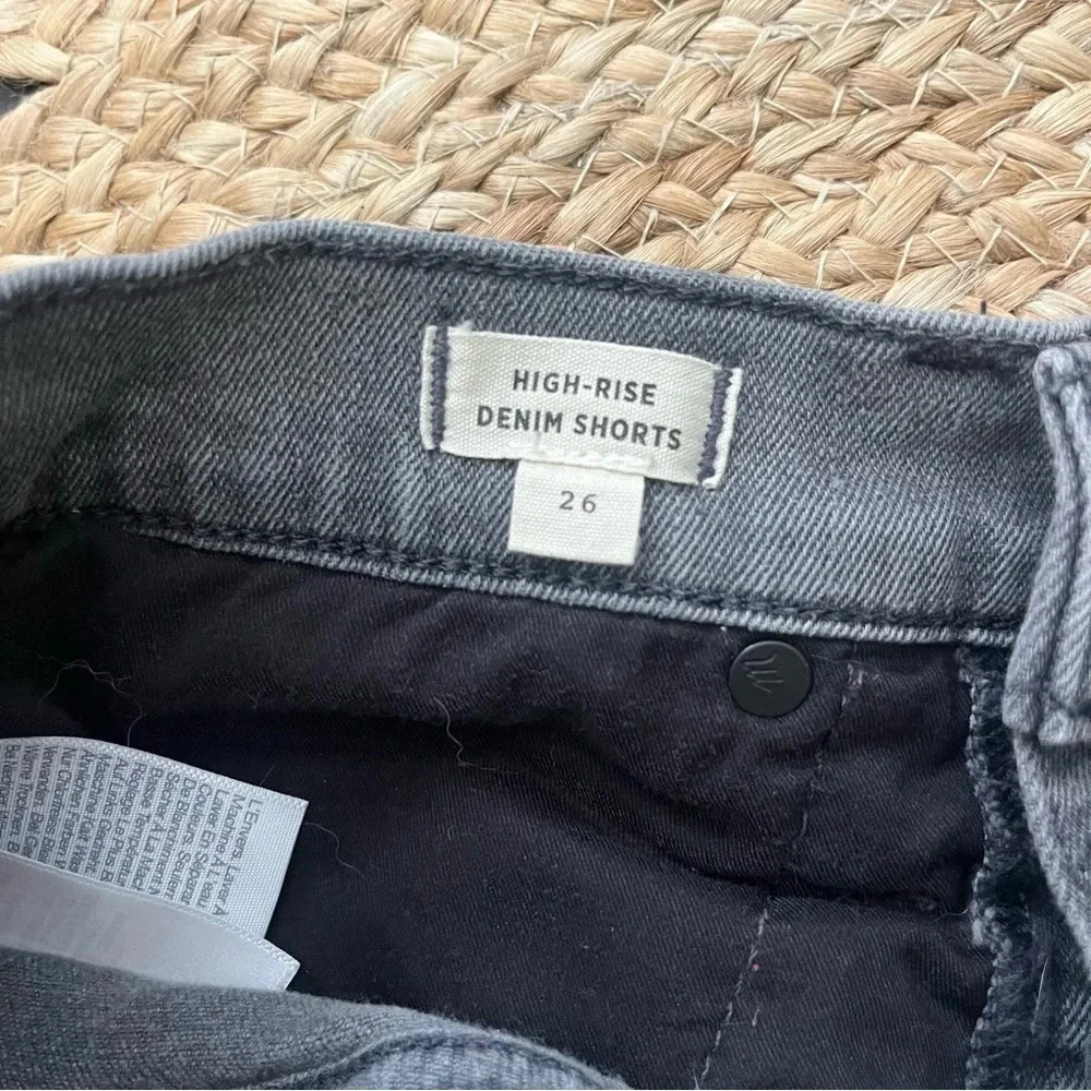 Madewell High Rise Denim Shorts Size 26 Lunar Wash Black - Picture 4 of 4